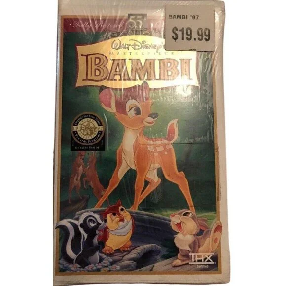 Walt Disney Masterpiece Bambi VHS 1997 Restored THX Sealed Classic - Picture 1 of 4